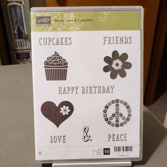Stampin' Up! | Office | Stampin Up Peace Love Cupcakes Cling Stamp Set ...